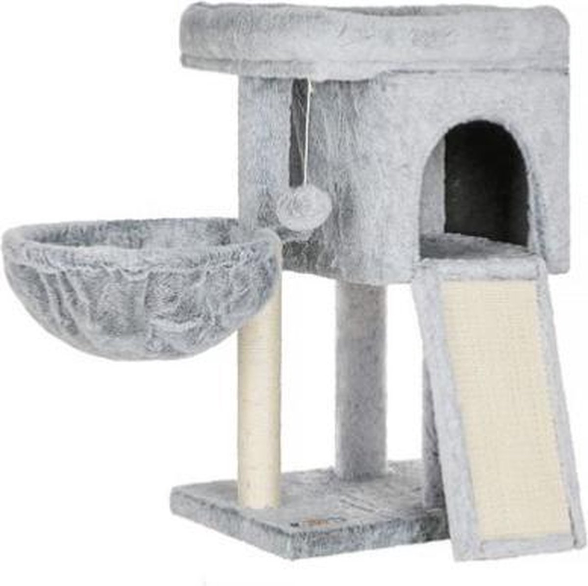 Segenn's Luxe Krabpaal - kattenboom - kattenbak - XXL krabplank voor het slijpen van klauwen - Lichtgrijs