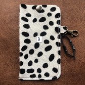 Brillenhoesje Leer Leder Dalmatiërprint