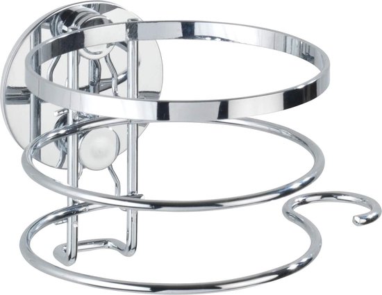 WENKO Turbo-Loc® Tandenborstelbeker, bevestigen zonder boren, beker van gesatineerde kunststof in wit, chromen houder voor wandmontage, 7,5 x 10 x 9 cm
