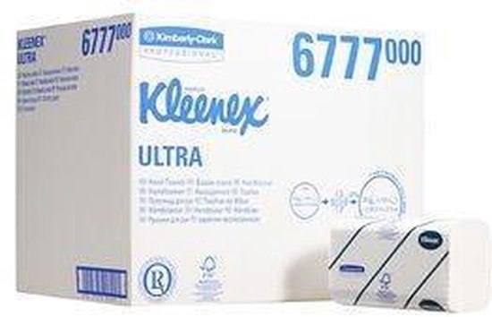 Kleenex Ultra Papieren handdoeken Z-vouw Wit 2-laags