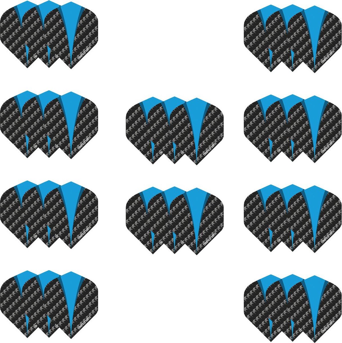 Darts Set LF - dart flights - 30 stuks stevige dart flights - blauw