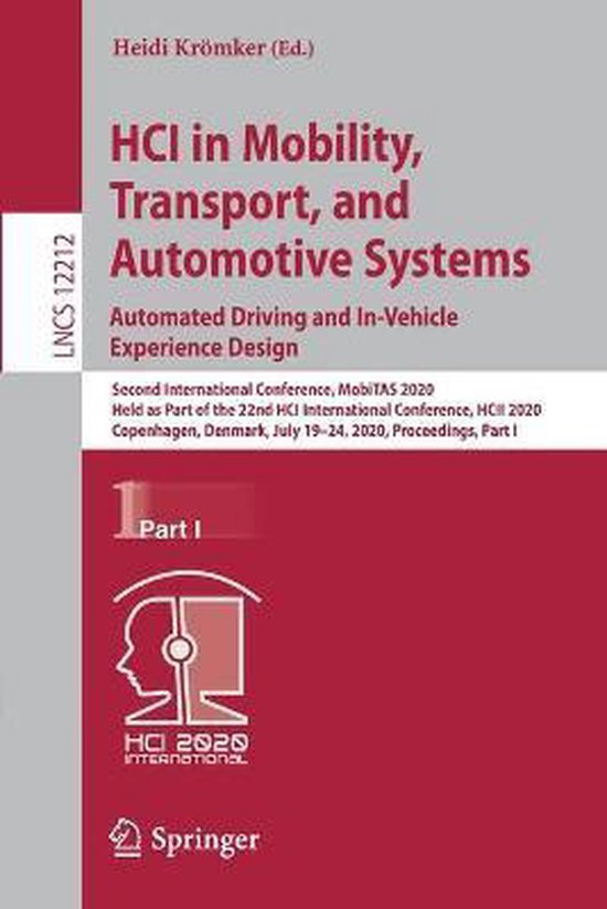 HCI in Mobility Transport and Automotive Systems Automated D ... - cover
