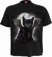 Spiral Unisex Tshirt -S- BAT CAT Zwart