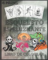 Libro de colorear de esqueleto espeluznante