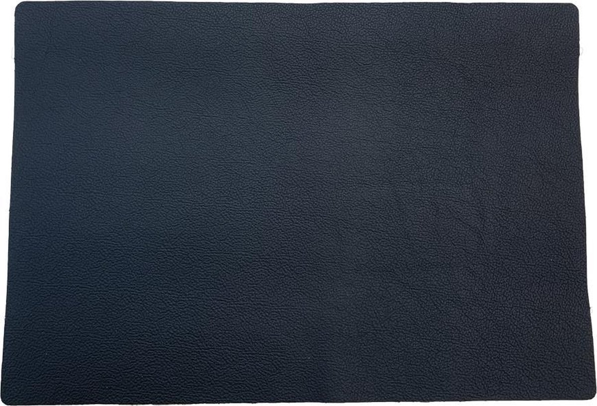 Xapron leren placemat Bovine - Set van 4 stuks - Kleur Black (zwart) - 43 x 30 cm - Handgemaakt