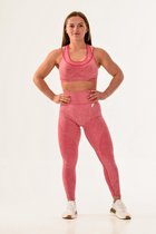 Vital extended sportoutfit / fitness kleding set voor dames / fitness legging + sport bh (roze)