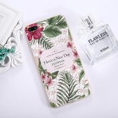 Voor iPhone 8 Plus en 7 Plus een prettige dag BLOEMEN Woordenpatroon TPU Dropproof beschermende achterkant van de behuizing