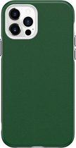 Zakelijke stijl PU + pc beschermhoes voor iPhone 12 mini (groen)