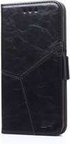 Geometrische stiksels Horizontale flip TPU + PU lederen tas met houder & kaartsleuven en portemonnee voor iPhone 7 Plus / 8 Plus (zwart)