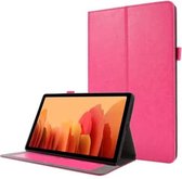 Voor Samsung Galaxy Tab A7 (2020) Crazy Horse Texture Horizontale Flip Leren Case met 2-vouwbare houder & kaartsleuf (Rose Red)