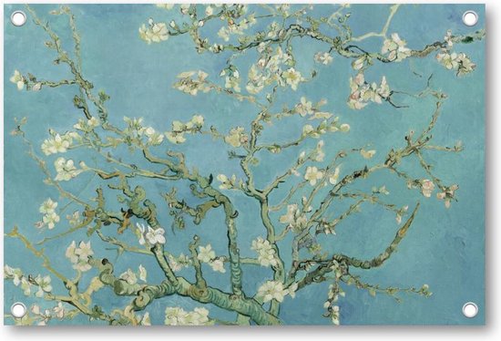 Amandelbloesem - Vincent van Gogh - Tuinposter 90x60 - Wanddecoratie - Meesterwerken - Natuur - Bloemen - Vincent van Gogh