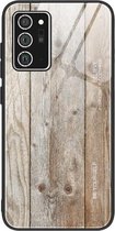 Voor Samsung Galaxy Note20 houtnerf glas beschermhoes (M04)