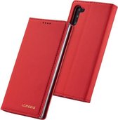 Voor Galaxy Note 10 LC.IMEEKE LC-002-serie Huid Handgevoel PU + TPU Horizontale flip lederen tas met houder & kaartsleuf & portemonnee (rood)