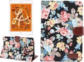 Horizontale Flip Floral stoffen lederen tas voor iPad Mini 2019 / iPad Mini 4, met houder & slaap / wekfunctie & portemonnee (zwart)