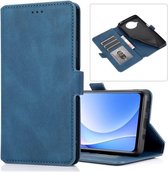 Voor Geschikt voor Xiaomi Mi 10T Lite 5G Retro Magnetische Sluiting Horizontale Flip Leren Case met Houder & Kaartsleuven & Fotolijst & Portemonnee (Blauw)