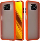 Voor Xiaomi Poco X3 / Poco X3 NFC Skin Hand Feeling Series Schokbestendig Frosted PC + TPU beschermhoes (rood)