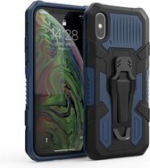 Voor Xiaomi Redmi 7A Armor Warrior schokbestendige pc + TPU beschermhoes (blauw)