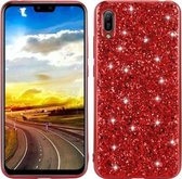 Voor Huawei Y6 Pro / Enjoy 9e Glittery poeder schokbestendig TPU-hoesje (rood)