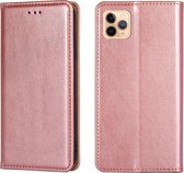 Voor iPhone 11 Pro Max PU + TPU Gloss Oil Effen Kleur Magnetische Horizontale Flip Leren Case met Houder & Kaartsleuf & Portemonnee (Goud)