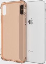 Schokbestendig transparant TPU hoesje voor iPhone XS / X (oranje)