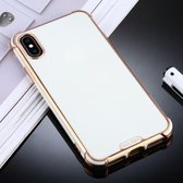 Voor iPhone XS Max SULADA Colorful Shield Series TPU + Plating Edge beschermhoes (wit)