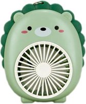 YM88118A Cartoon USB Handheld Fan Portable Outdoor Mini Desktop Office Fan (groen)