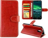 Voor Nokia 2.3 Crazy Horse textuur lederen horizontale flip beschermhoes met houder & kaartsleuven & portemonnee & fotolijst (bruin)