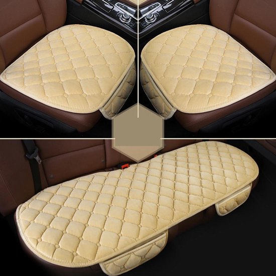 3pcs / set kussen de couverture de siège de voiture chaude de luxe Couvre  de siège