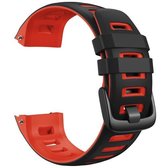 Voor Garmin Instinct / Instinct Esports Tweekleurige siliconen vervangende horlogeband (zwart + rood)