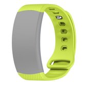 Voor Samsung Gear Fit2 Pro siliconen vervangende horlogeband, maat: L (limoengroen)