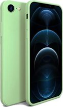 Vloeibare siliconen volledige dekking schokbestendig magnetisch-hoesje voor iPhone SE 2020/8/7 (Matcha groen)