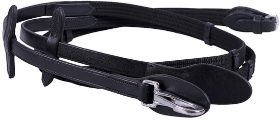 Qhp Teugels Webband Met Clip Zwart - pony Qhp Teugels Webband Met Clip Zwart - pony