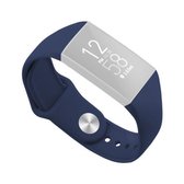 Voor Fitbit Charge 3 18 mm effen kleur siliconen band A (marineblauw)