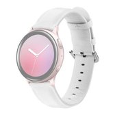 Voor Galaxy Watch Active Smart Watch rundleer polsband horlogeband, maat: L 20 mm (wit)