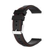Voor Samsung Galaxy Watch 3 45mm / Gear S3 22mm siliconen vervangende band horlogeband (zwart)