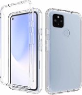 Voor Google Pixel 4a 5G schokbestendige, zeer transparante pc + TPU-beschermhoes