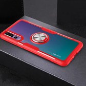 Krasbestendige TPU + acryl ringbeugel beschermhoes voor Huawei P20 Pro (rood)