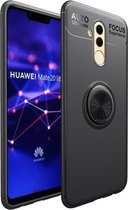 Schokbestendig TPU-hoesje voor Huawei Mate 20 Lite, met houder (zwart)