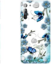 Voor Motorola Moto G8 Power Lite TPU patroon zachte beschermhoes (chrysant)