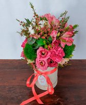 Peachy Box - Boeket van verse bloemen - Fleur