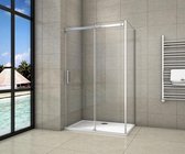 Duschkabine Duschabtrennung 100x195cm Schiebetür,8mm NANO GLAS,90cm Duschwand Dusche