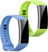 kwmobile 2x armband voor Huawei Band 2 / Band 2 Pro - Bandjes voor fitnesstracker in lichtblauw / lichtgroen