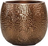 Pot Marly Gold ronde gouden bloempot voor binnen en buiten 30x28 cm