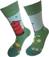 Verjaardag cadeautje voor hem en haar - Bijen Sokken - Honingbij Sokken - Leuke sokken - Vrolijke sokken - Luckyday Socks - Sokken met tekst - Aparte Sokken - Socks waar je Happy v