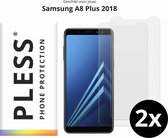 Samsung A8 Plus 2018 Screenprotector Glas - 2x - Pless®