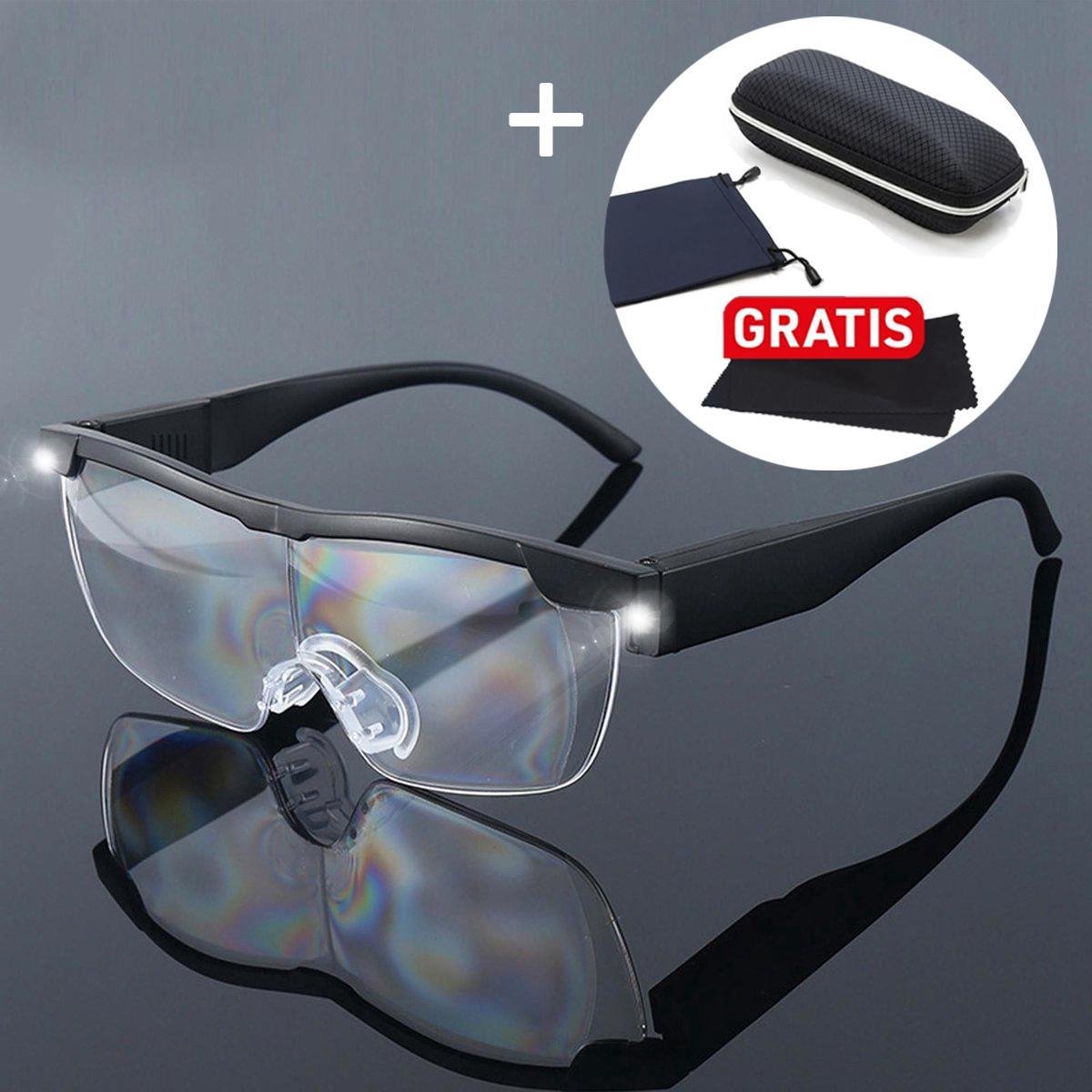 Kanon schotel Oorlogszuchtig Vergrootglas bril met verlichting - vergrootbril - loepbril - vergrootglas  -... | bol.com