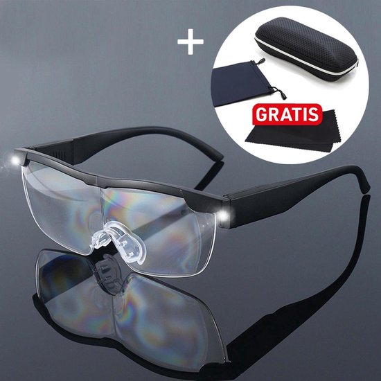Vergrootglas bril met verlichting - vergrootbril - loepbril - vergrootglas  -... | bol.com