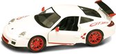 Porsche 997 GT3 RS Mark 2 (Wit/Rood) (20 cm) 1/24 Lucky Die Cast - Modelauto - Schaalmodel - Modelauto - Miniatuurauto - Miniatuur autos