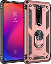 Xiaomi Mi 9T Pro Hoesje - Mobigear - Armor Ring Serie - Hard Kunststof Backcover - Roségoud - Hoesje Geschikt Voor Xiaomi Mi 9T Pro