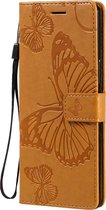 Sony Xperia L4 Hoesje - Mobigear - Butterfly Serie - Kunstlederen Bookcase - Cognac - Hoesje Geschikt Voor Sony Xperia L4